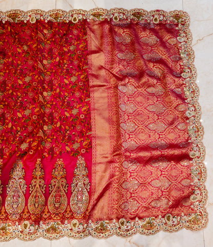 Red Handloom Silk Saree