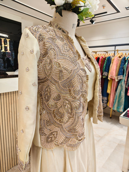 Golden Tissue Indo Western Palazzo Set