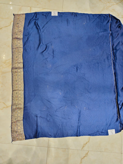 Navy Blue Zari & Meena Work Saree