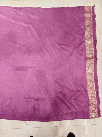 Lavender Meena Kari Silk Saree