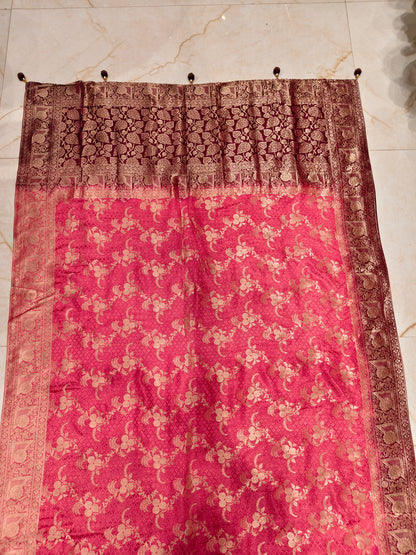 Onion Pink Dola Silk Saree