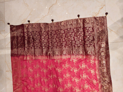 Onion Pink Dola Silk Saree