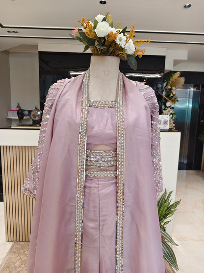 Lavender Tissue Palazzo Set