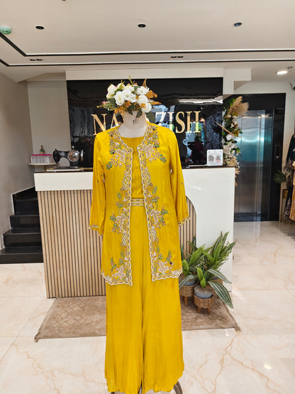 Mustard Blazer Palazzo Set