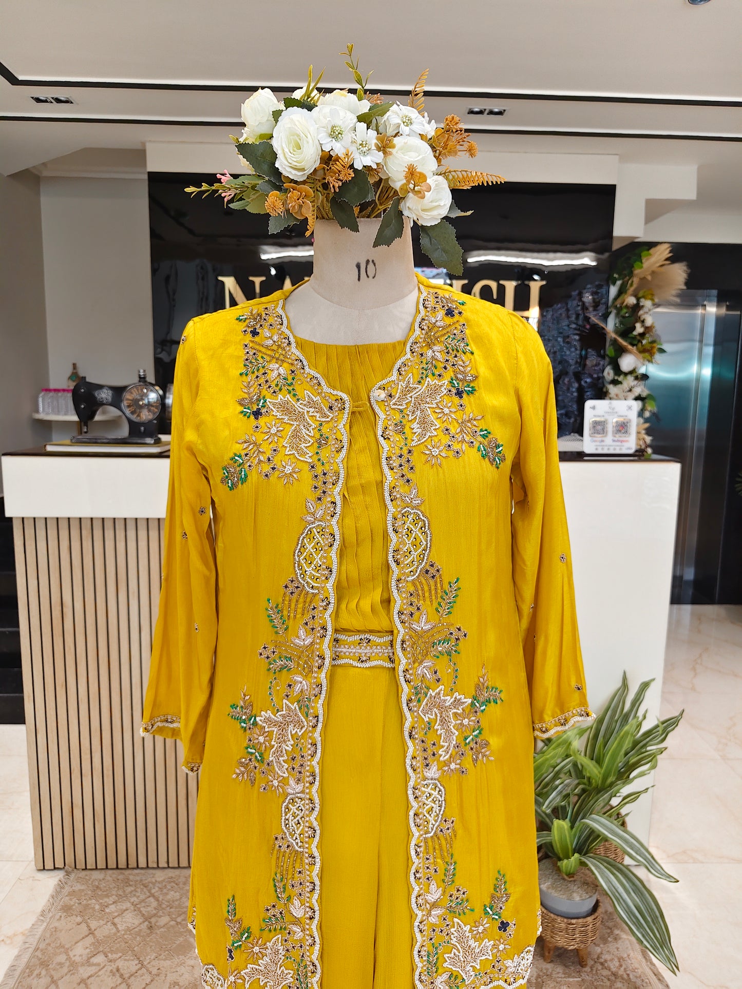 Mustard Blazer Palazzo Set