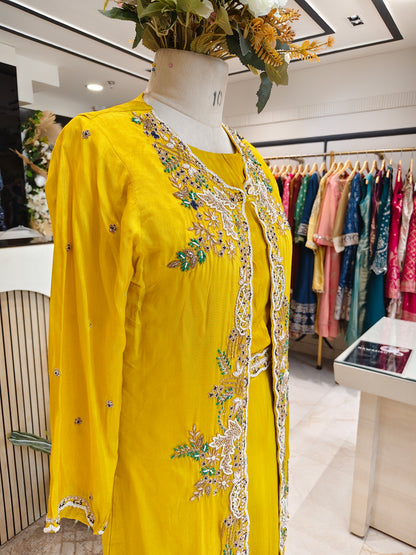 Mustard Blazer Palazzo Set