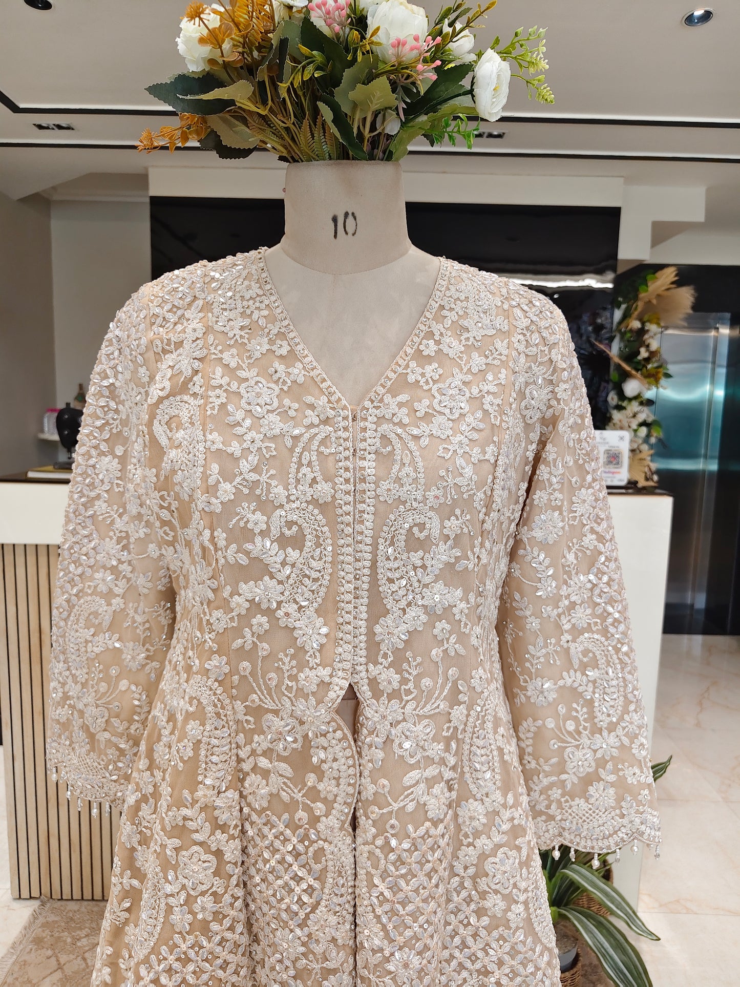 Cream Tulip Pant Set