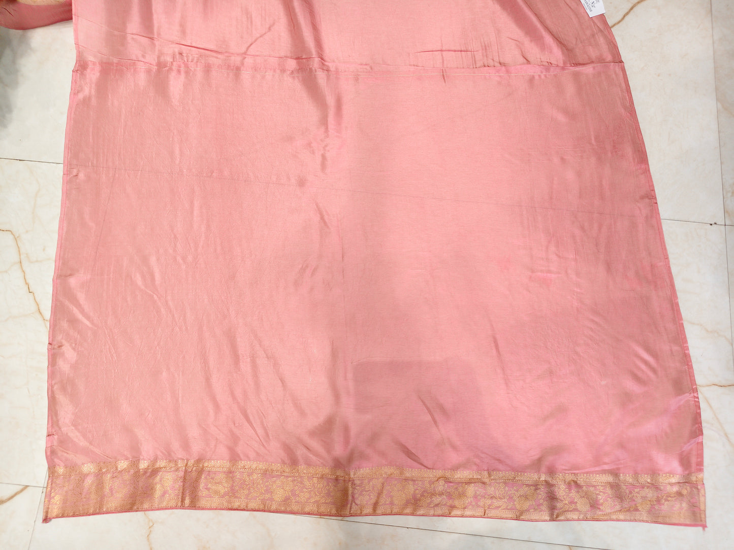 Baby Pink Dola Silk Saree