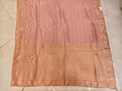 Baby Pink Dola Silk Saree