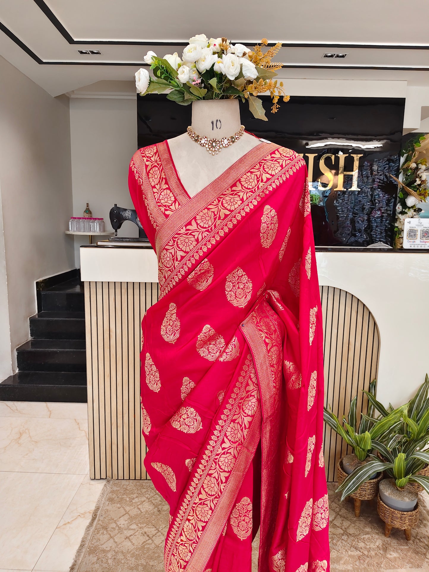 Rani Pink Dola Silk Saree