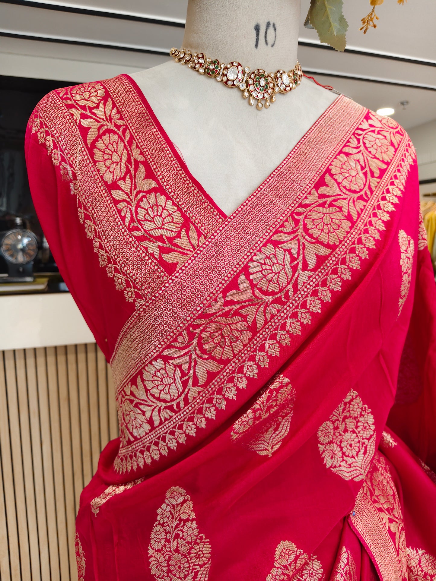 Rani Pink Dola Silk Saree