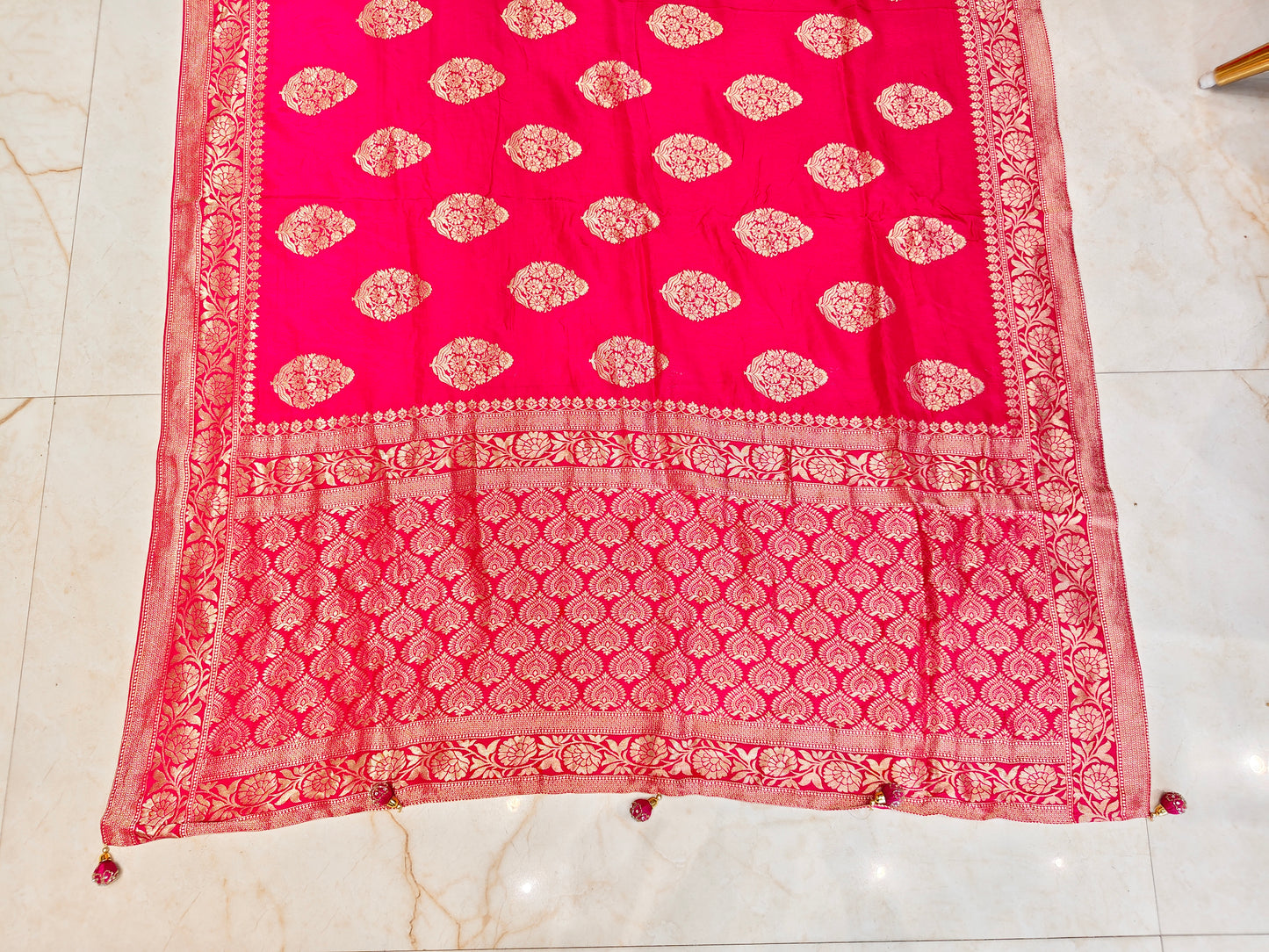 Rani Pink Dola Silk Saree