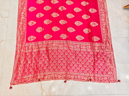 Rani Pink Dola Silk Saree