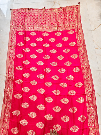Rani Pink Dola Silk Saree