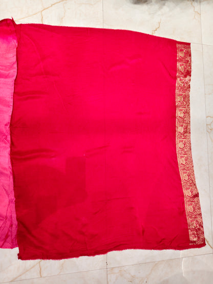 Pink Dola Silk Weaving Saree
