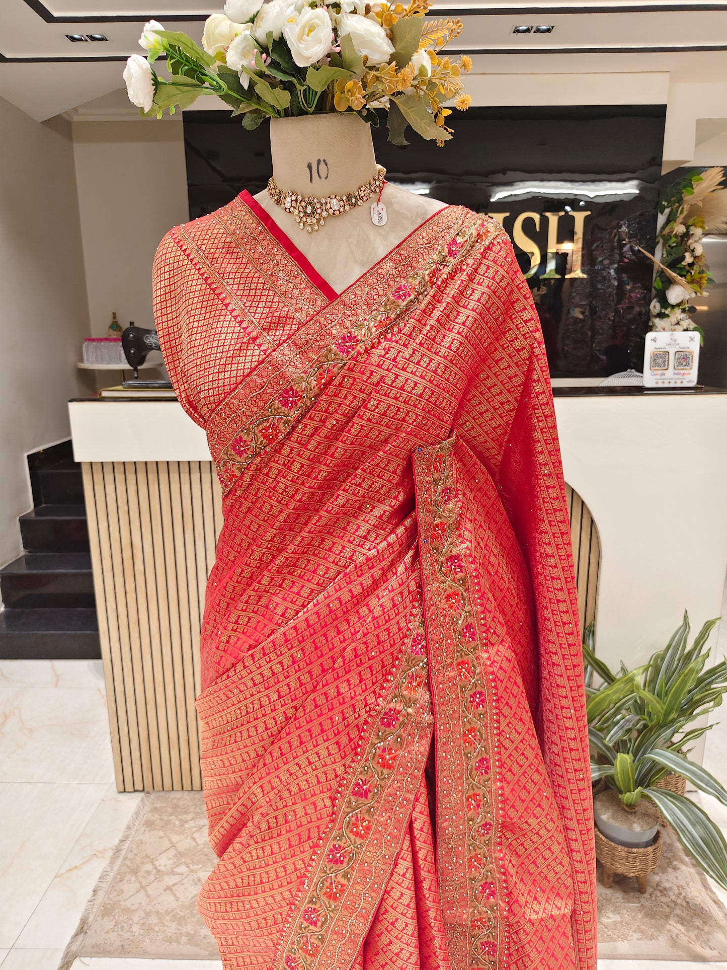 Red Banarasi Silk Saree