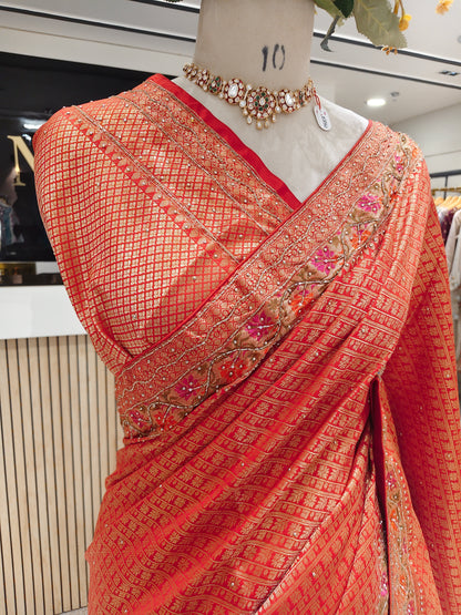 Red Banarasi Silk Saree