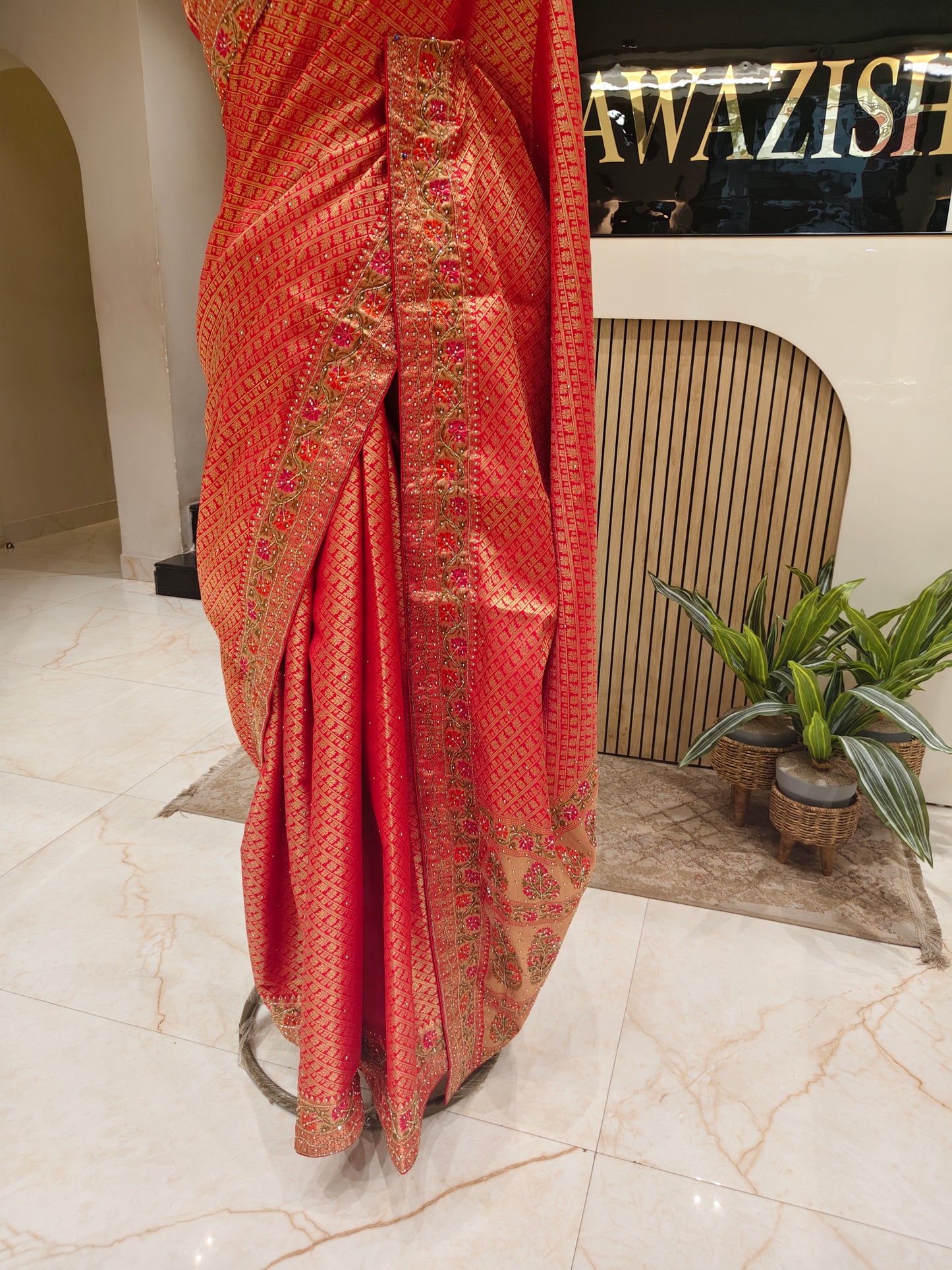 Red Banarasi Silk Saree