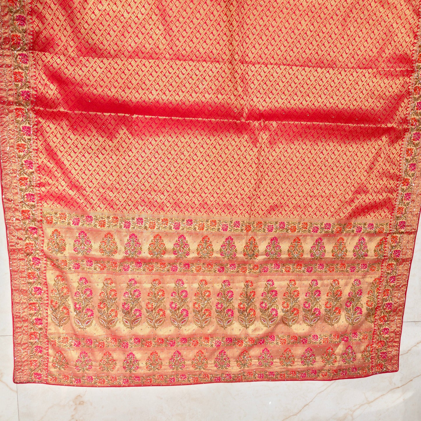 Red Banarasi Silk Saree