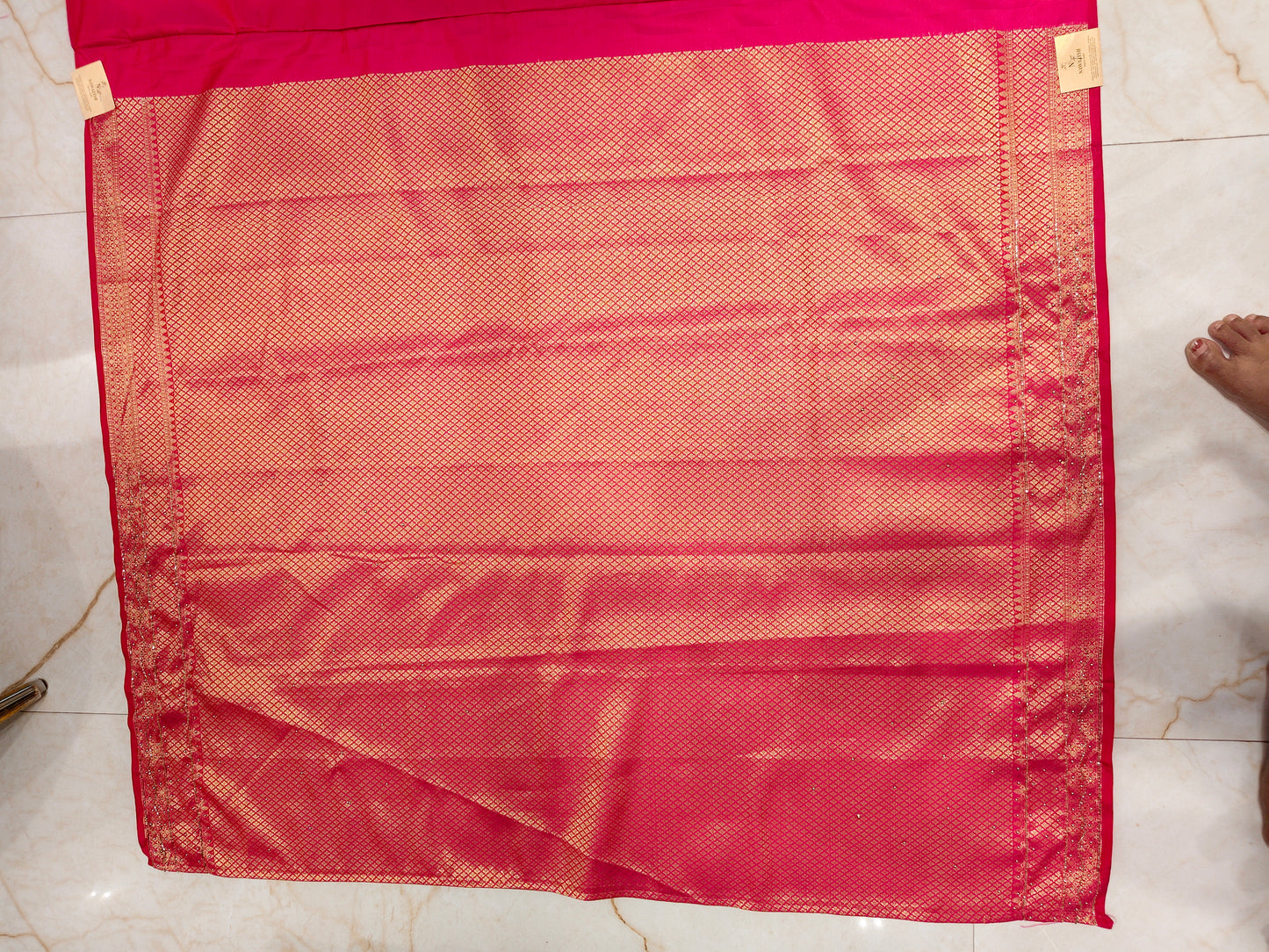 Rani Pink Banarasi Silk Saree