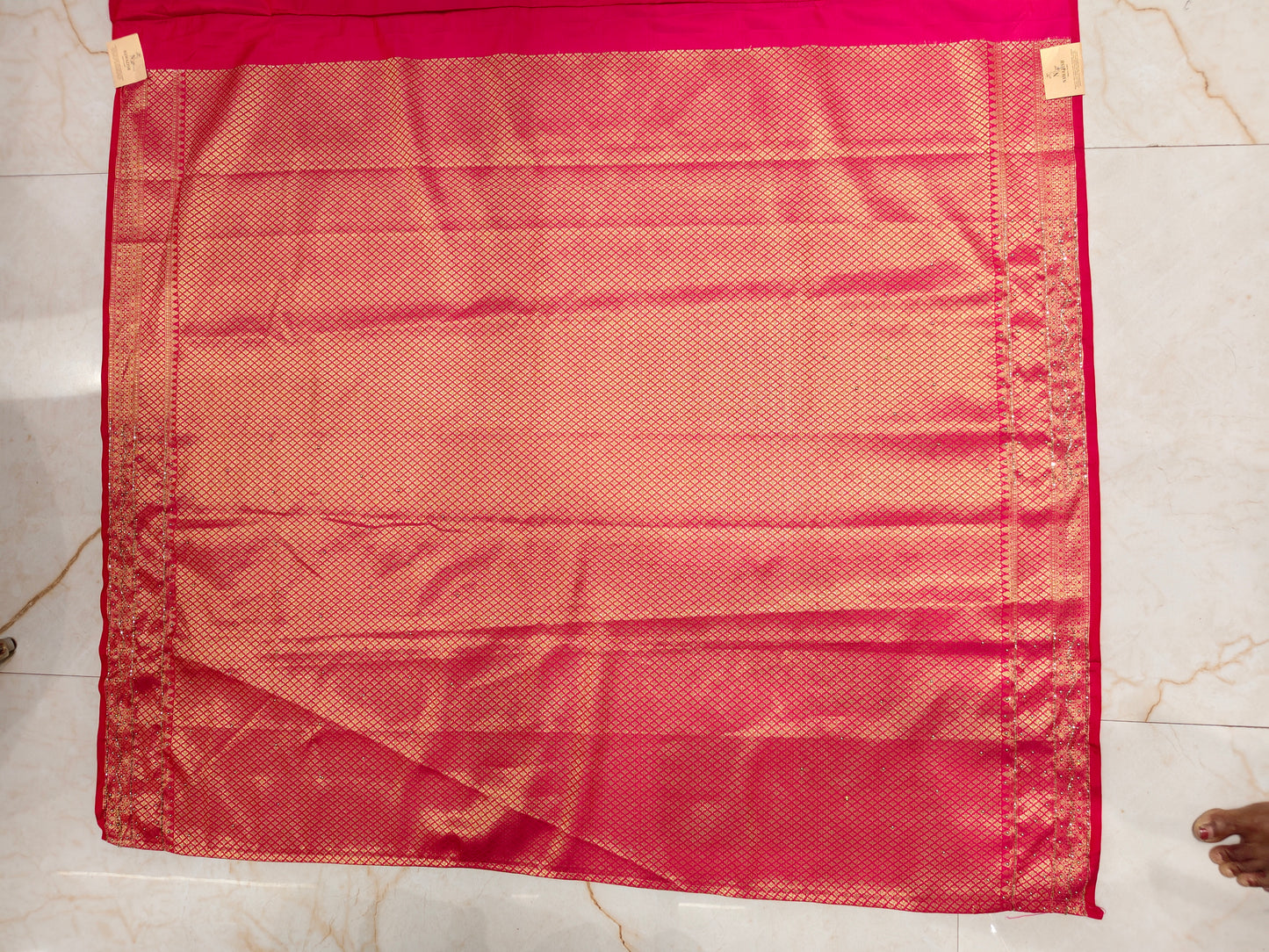 Rani Pink Banarasi Silk Saree