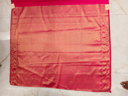 Rani Pink Banarasi Silk Saree