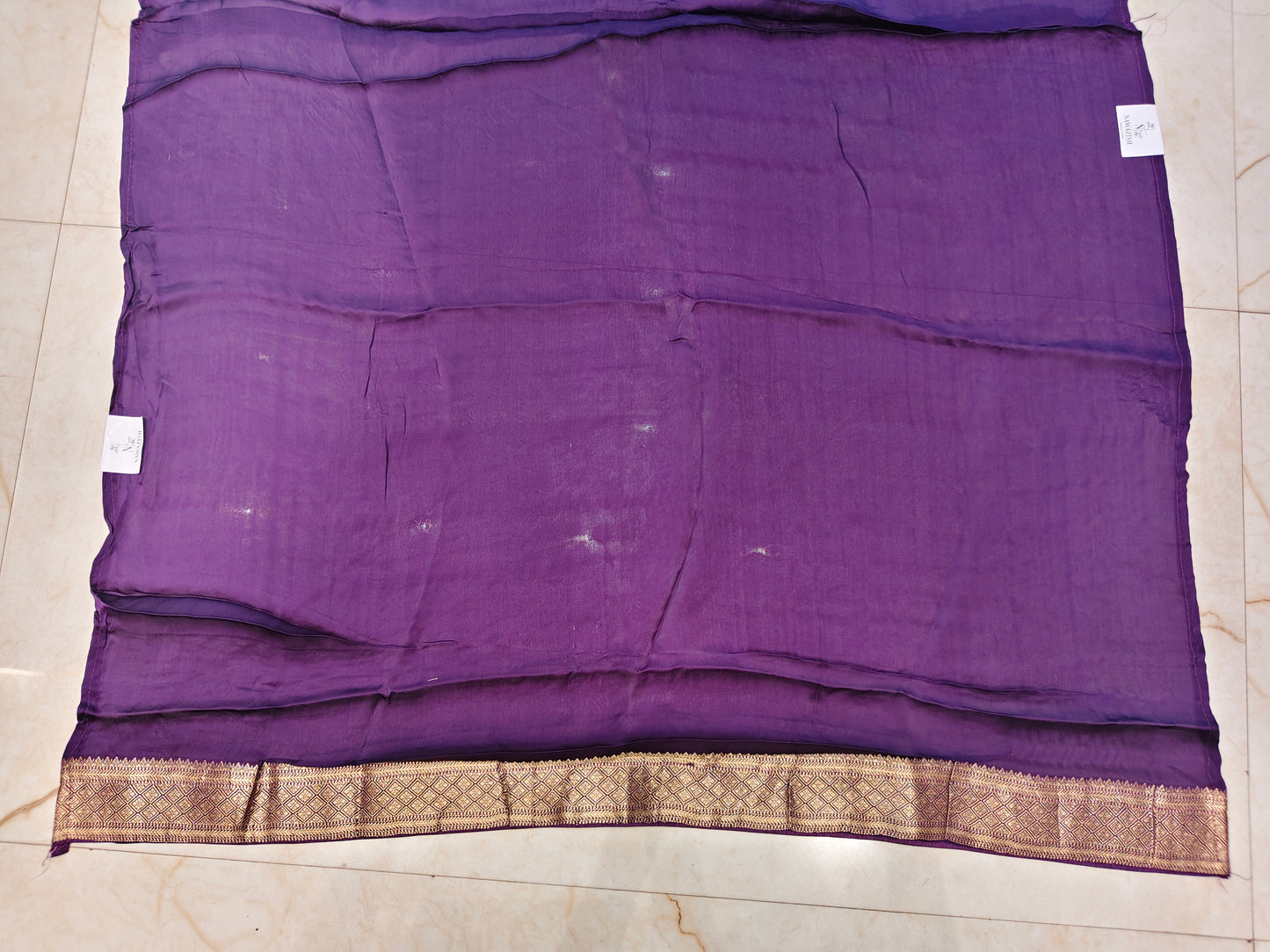 Royal Purple Satin Weaving Saree