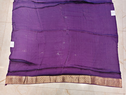 Royal Purple Satin Weaving Saree