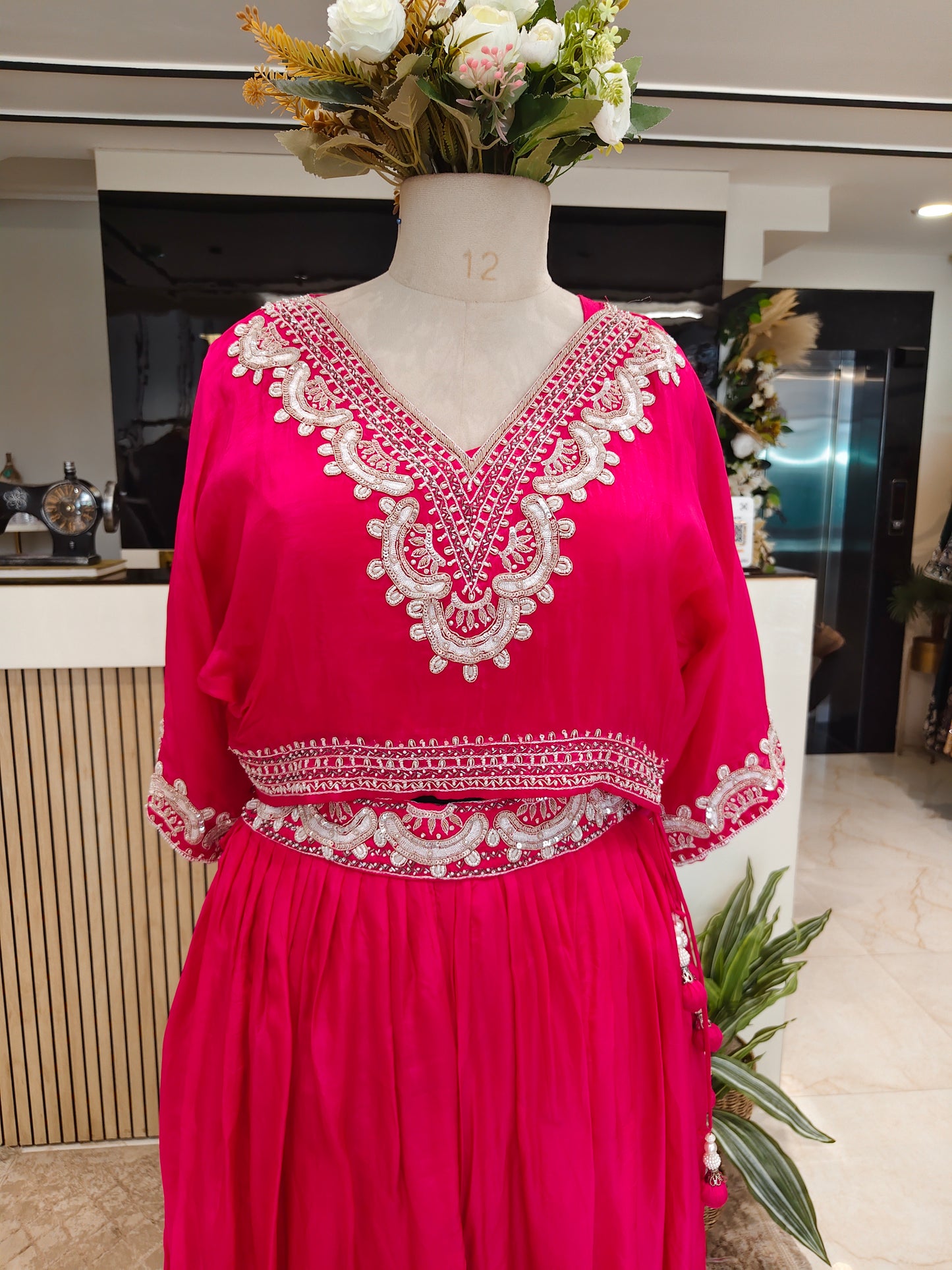 Pink Balloon Top Palazzo Set