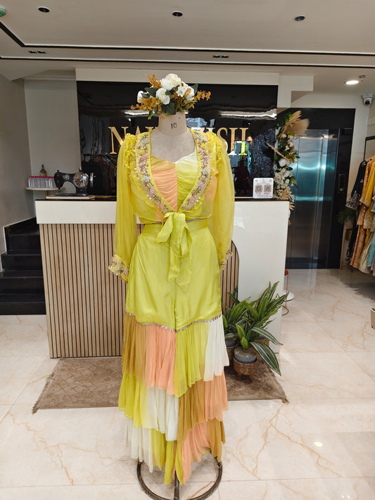 Multicolour Indo Western Garara Set