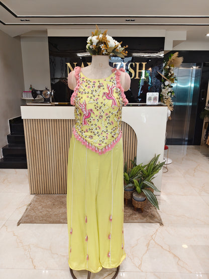 Neon Satin Palazzo Set