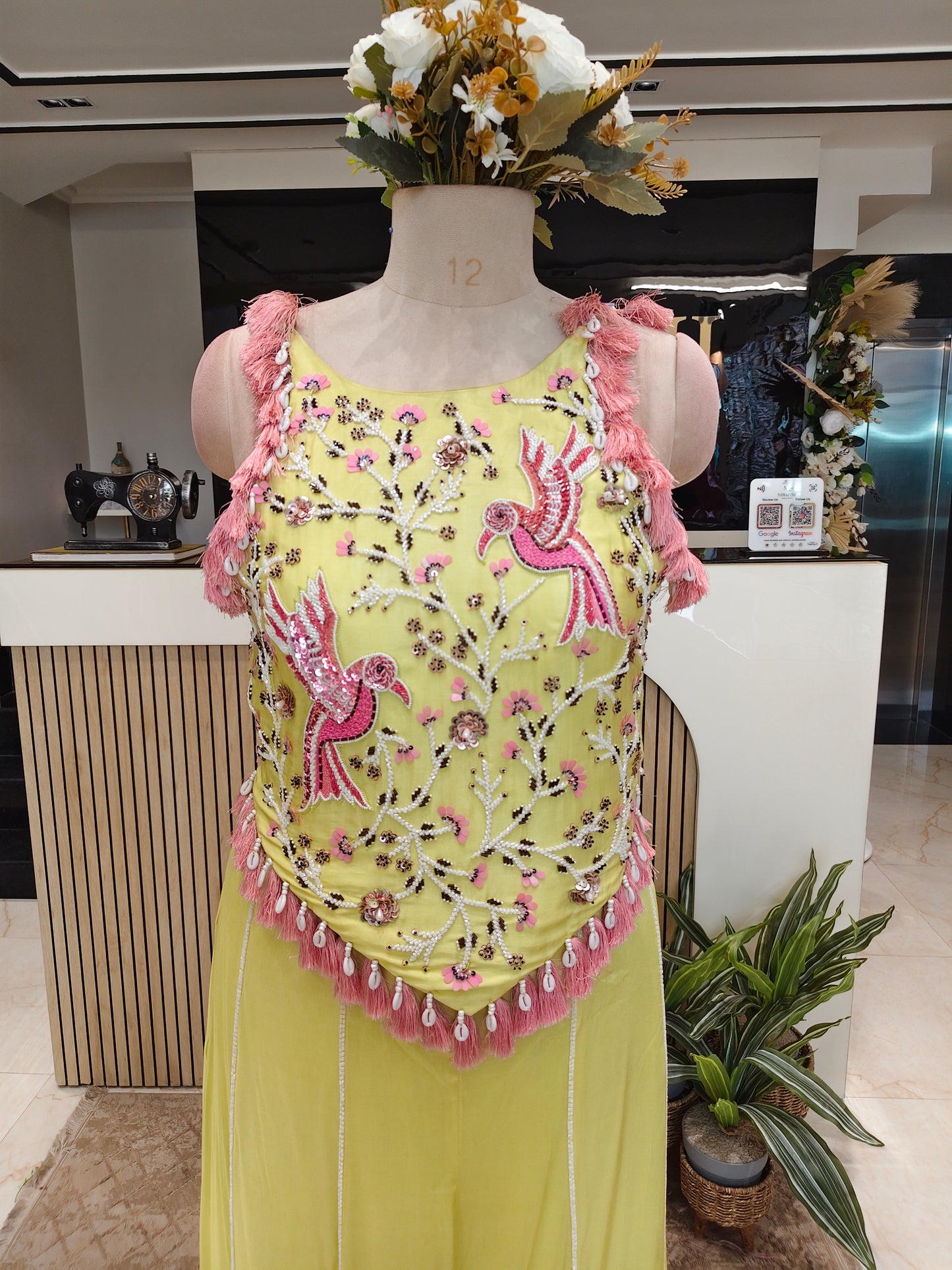 Neon Satin Palazzo Set