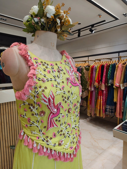 Neon Satin Palazzo Set