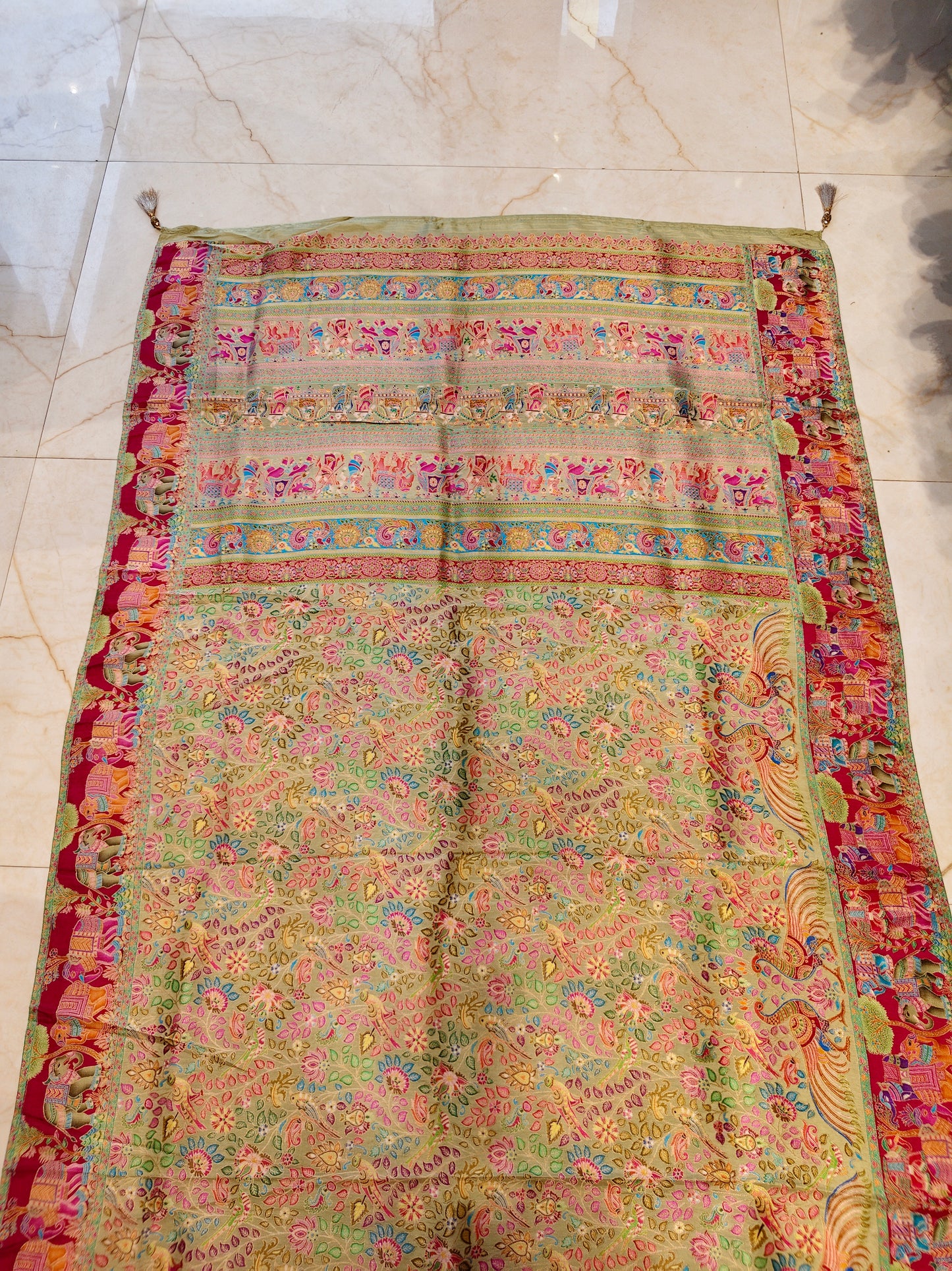 Rani Pink Modal Crepe Saree