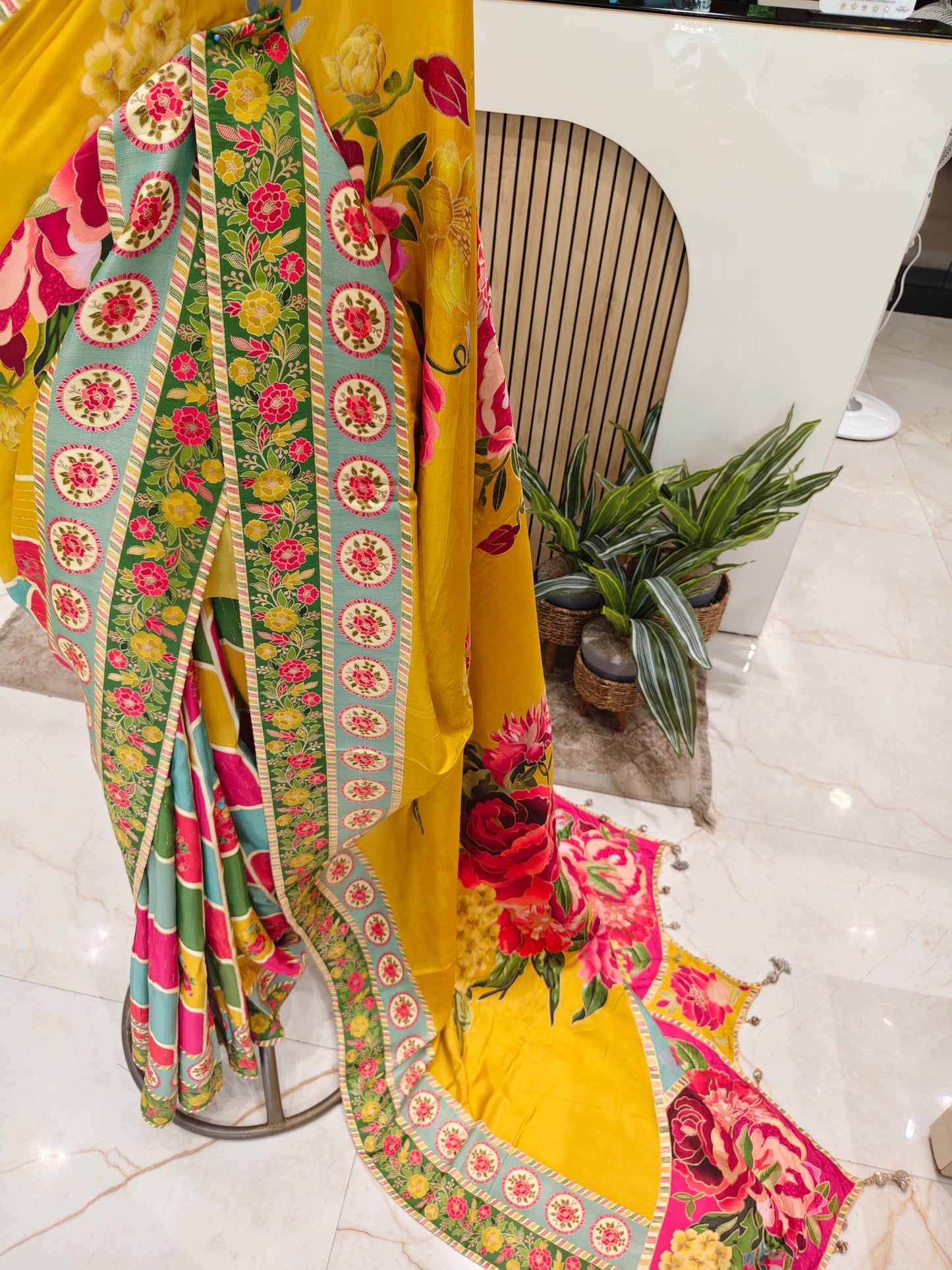 Yellow Silk Saree