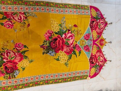 Yellow Silk Saree