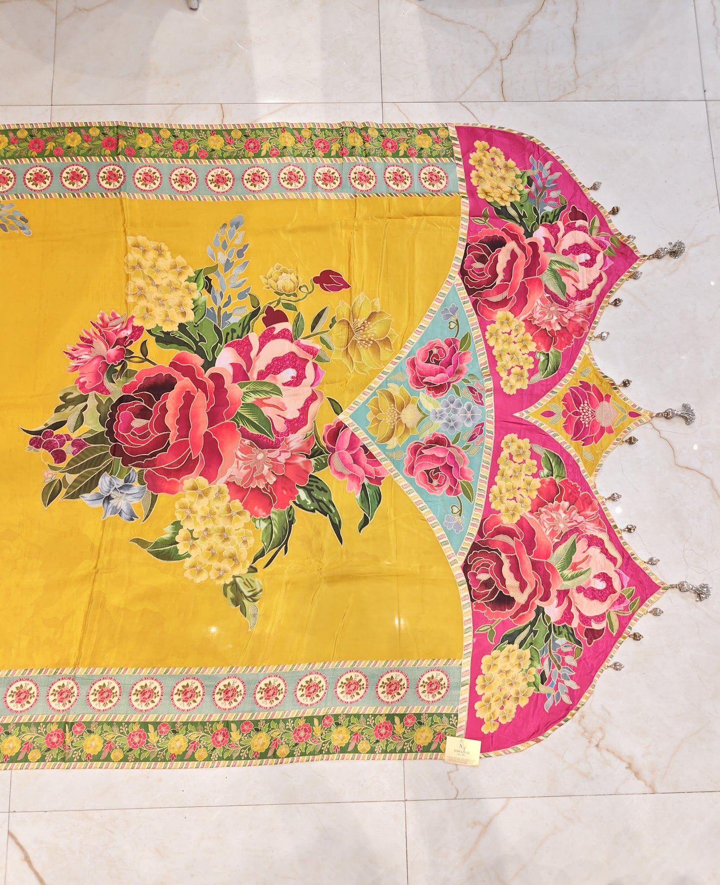 Yellow Silk Saree