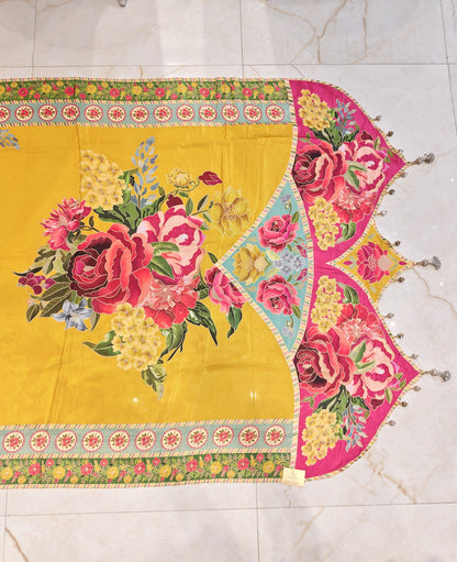 Yellow Silk Saree