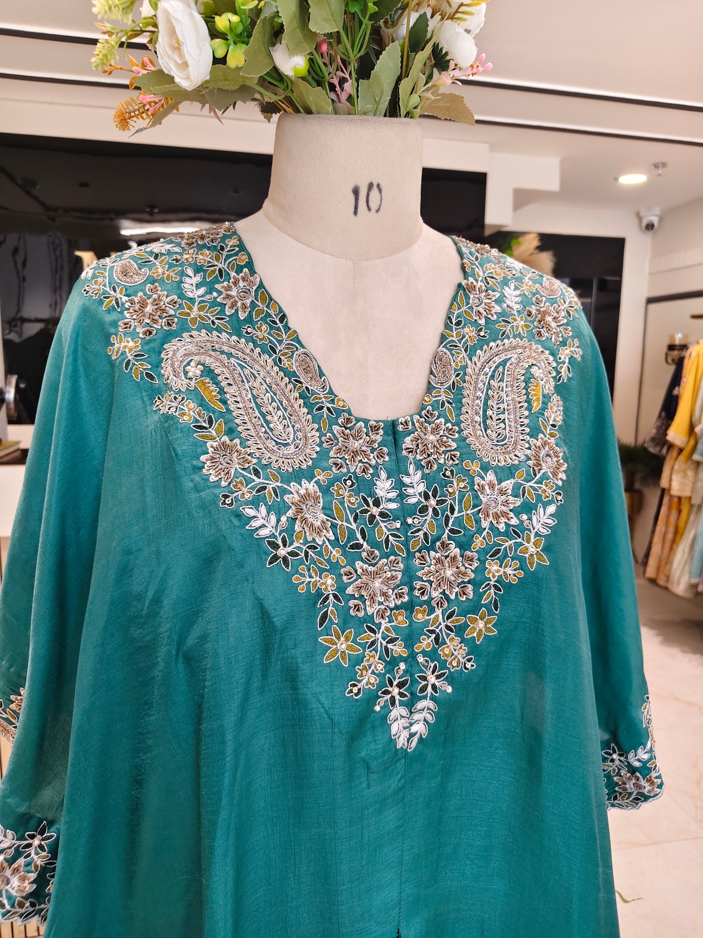 Sea Green Skirt Fusion Set