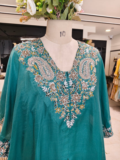 Sea Green Skirt Fusion Set