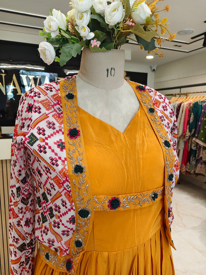 Mustard Fusion Festive Outfit