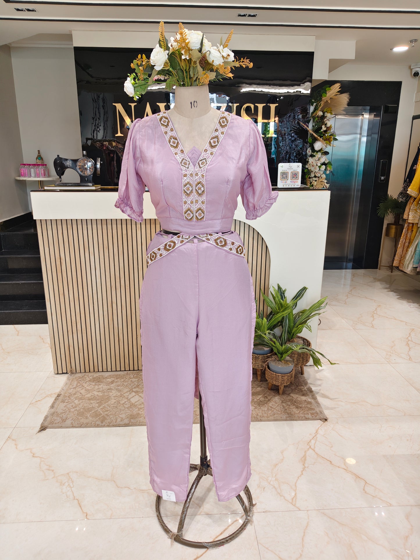Lavender Top Pant Fusion Set