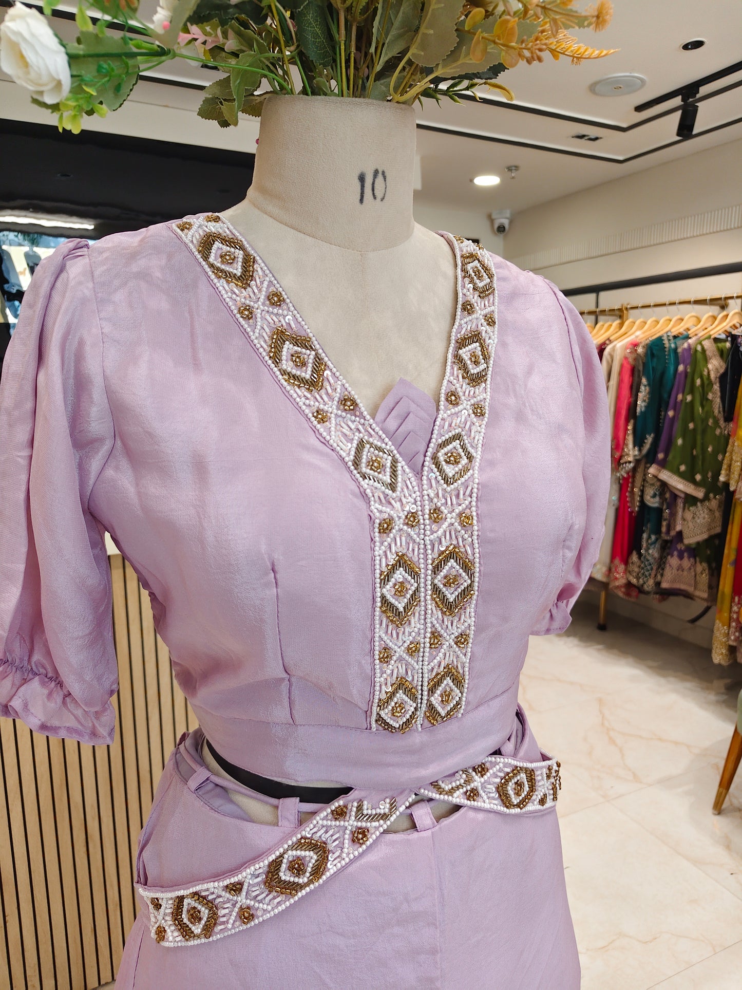 Lavender Top Pant Fusion Set