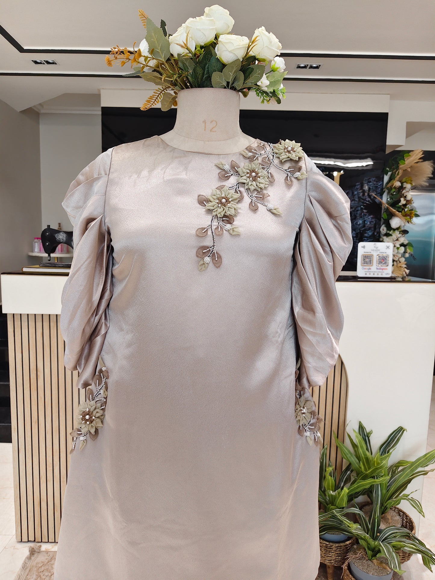 Fawn Satin Co-ord Set