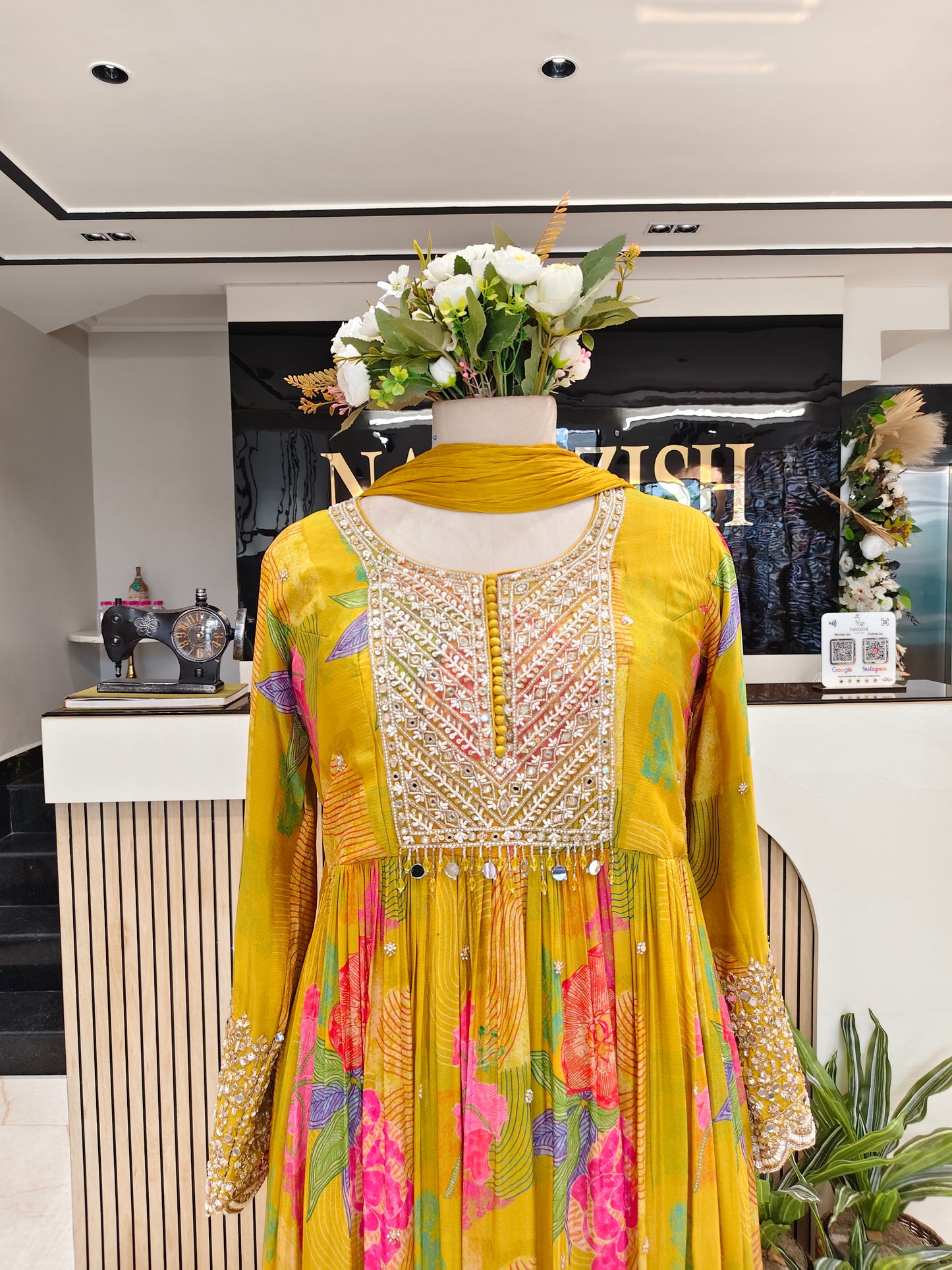 Yellow Floral Pant Set