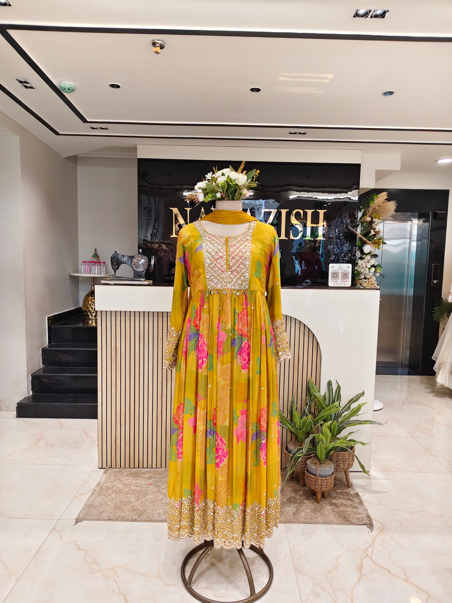 Yellow Floral Pant Set