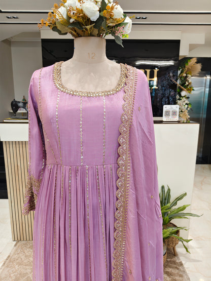 Lavender Tissue Palazzo Set