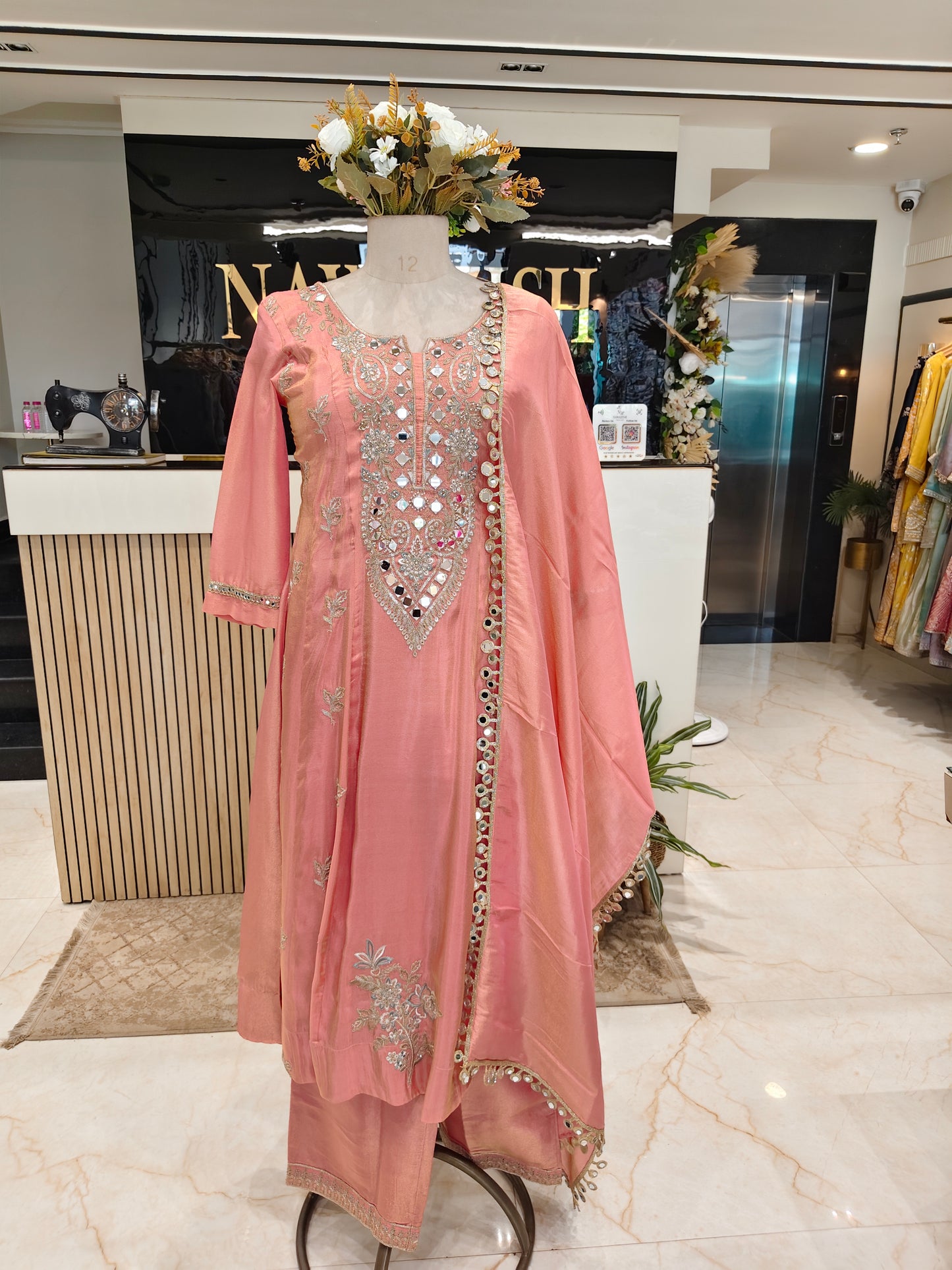 Pink Tissue Palazzo Set