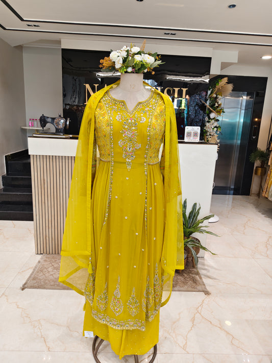 Neon Georgette Palazzo Set
