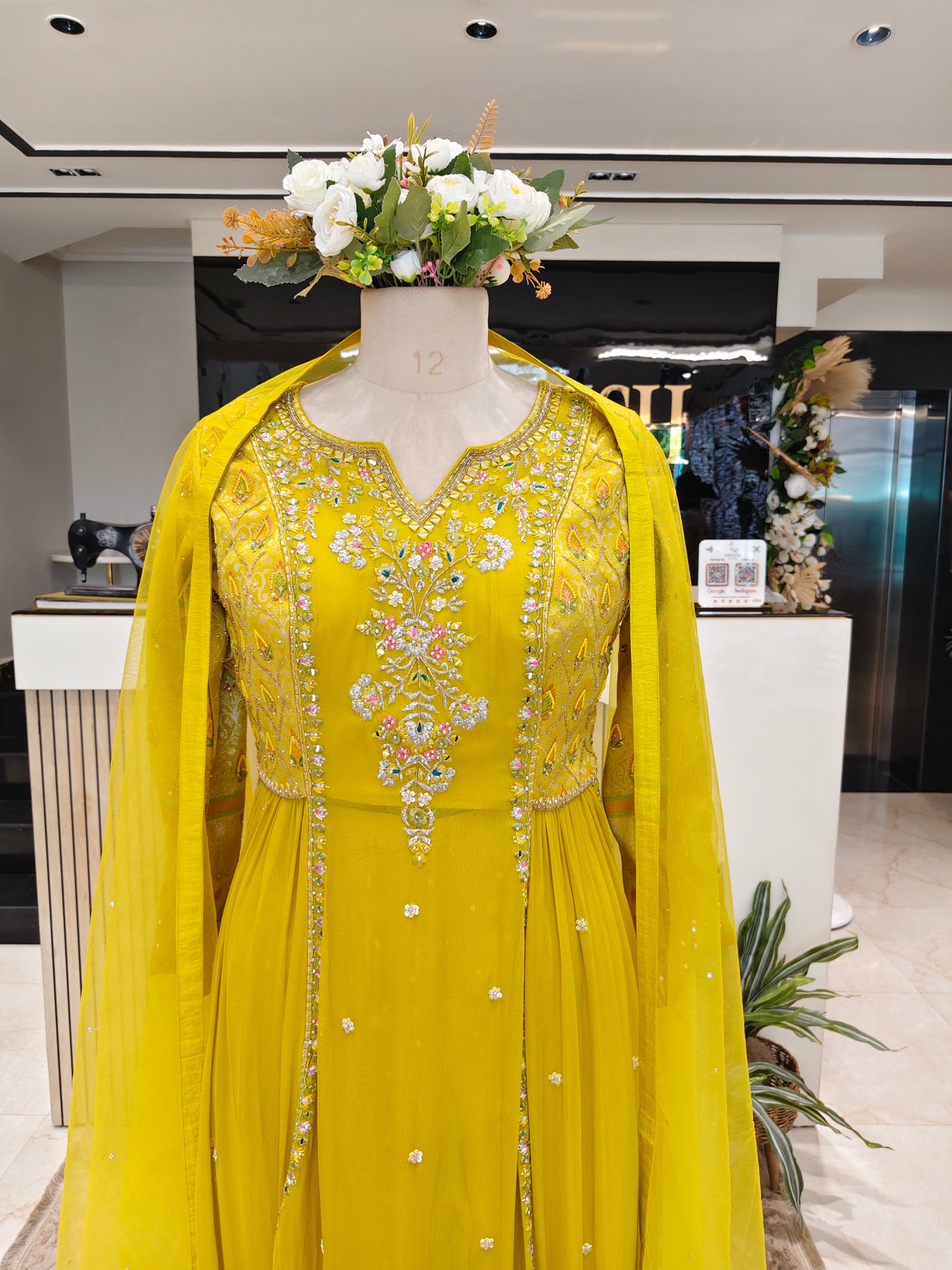 Neon Georgette Palazzo Set